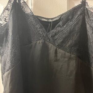 Zara Black Satin Chemise for Luxurious Sleep